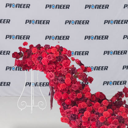 Crimson Bloom Floral Runner