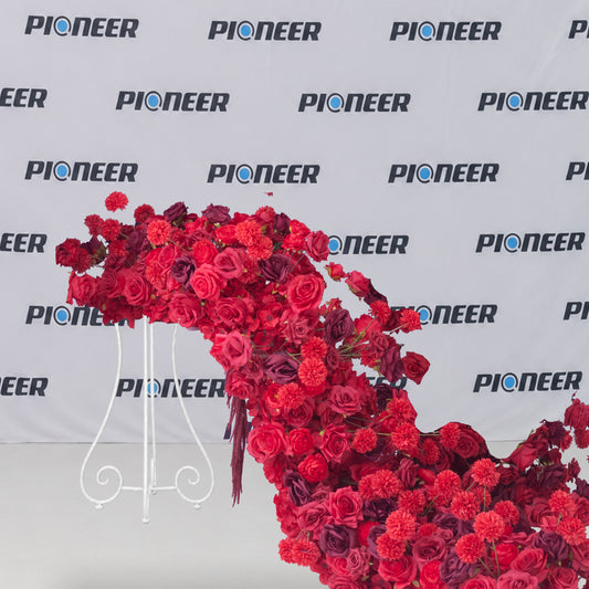 Crimson Bloom Floral Runner
