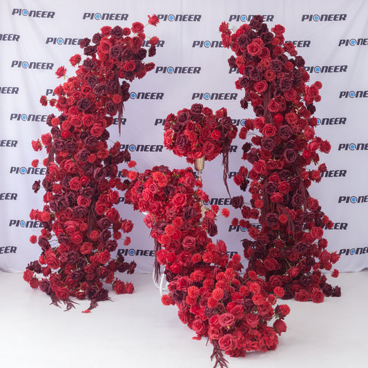 Premium Crimson Rose Floral Centerpiece