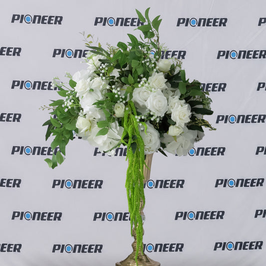 Classic White Rose Floral Centerpiece Arrangement