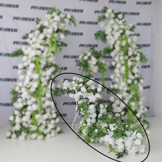 White Rose Cascade Floral Runner