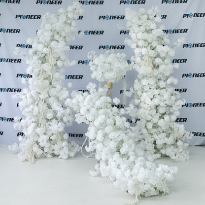 White Rose & Cherry Blossom Floral Centerpiece