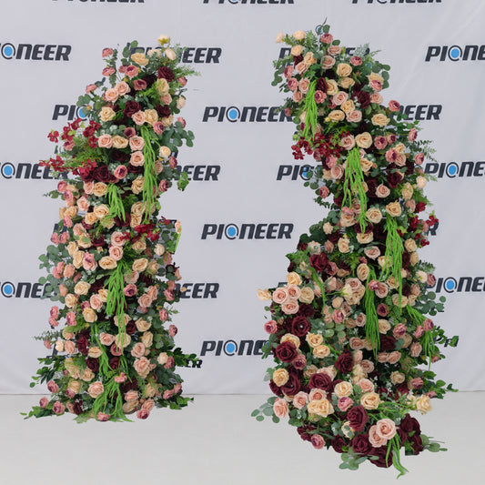Heritage Rose & Pink Bloom Floral Arch