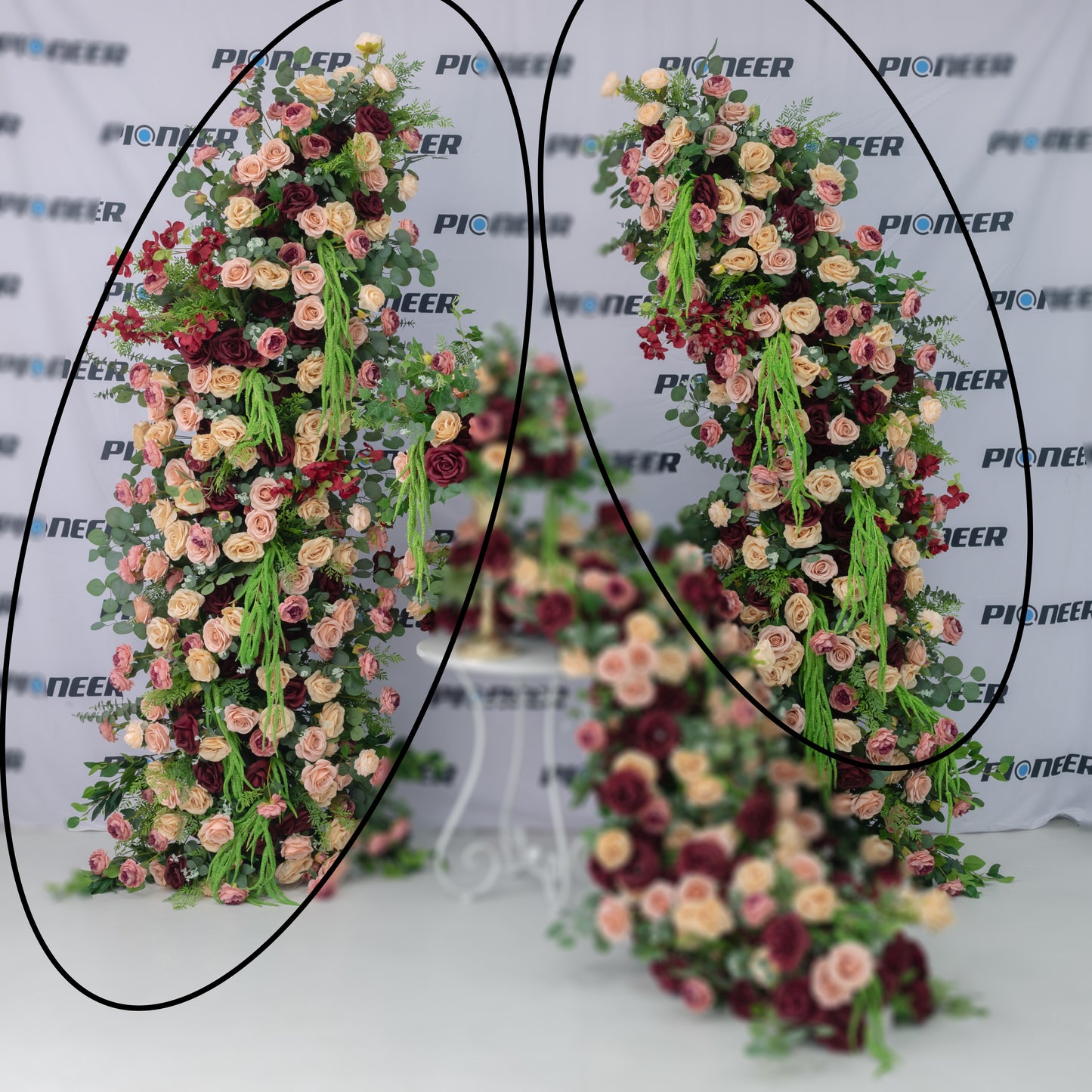 Heritage Rose & Pink Bloom Floral Arch