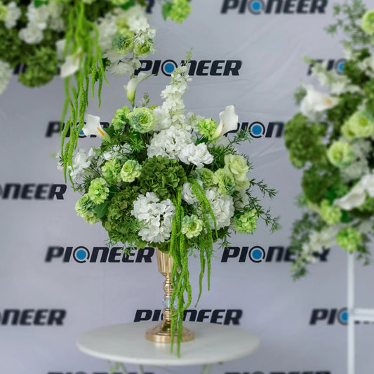 Green Hydrangea & White Calla Lily Display Centerpiece Roses HQ