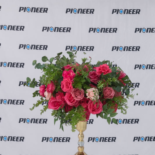 Romantic Pink Fuchsia Rose Floral Centerpiece