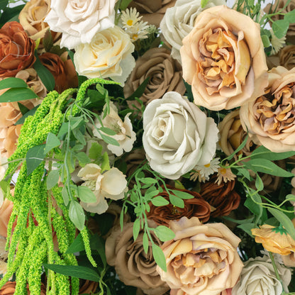 Mocha, Cappuccino & Ivory Rose Floral Runner