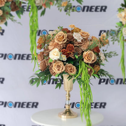 Vintage Mocha & Ivory Rose Floral Centerpiece Roses HQ