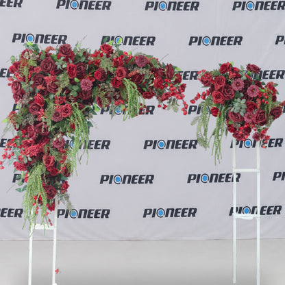 Textured Burgundy Rose & Greenery Hanging Backdrop