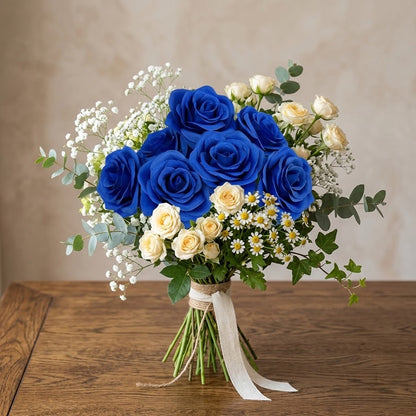 Blue Silk Happiness Rose Bush - 7 Heads